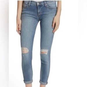 Hudson Crop Harkin super skinny distressed with crop cuff sz 29 EUC MSRP $159